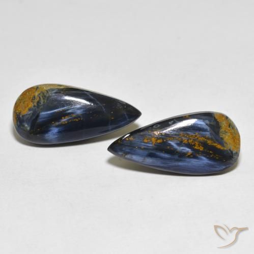 10.94ctw Naturel Multicolore Pietersite, En forme de poire, Opaque