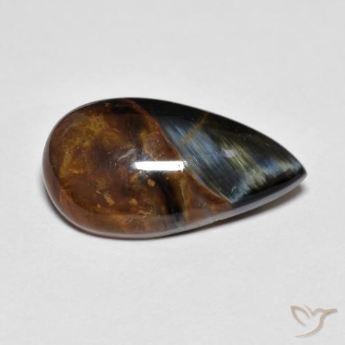 Pietersite Multicolore naturelle En forme de poire, 5.13 ct, Opaque