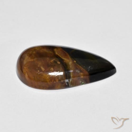 Pietersite Multicolore naturelle En forme de poire, 5.13 ct, Opaque