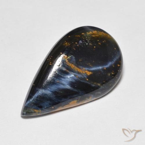 Pietersite Multicolore naturelle En forme de poire, 5.93 ct, Opaque