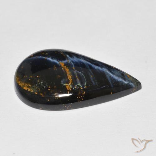 Pietersite Multicolore naturelle En forme de poire, 5.93 ct, Opaque