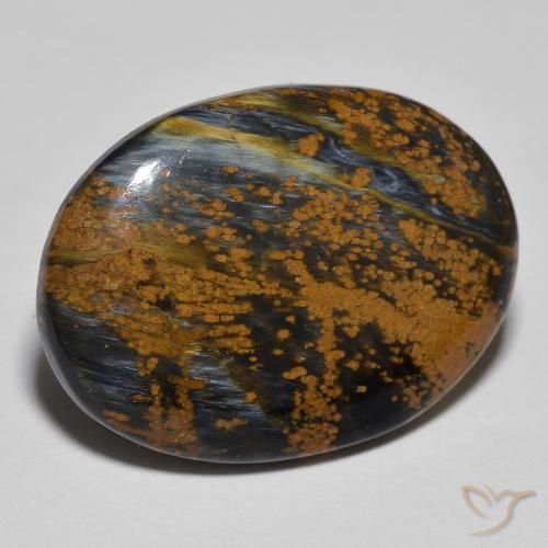 11.82ct Naturel Multicolore Pietersite, ovale, Opaque