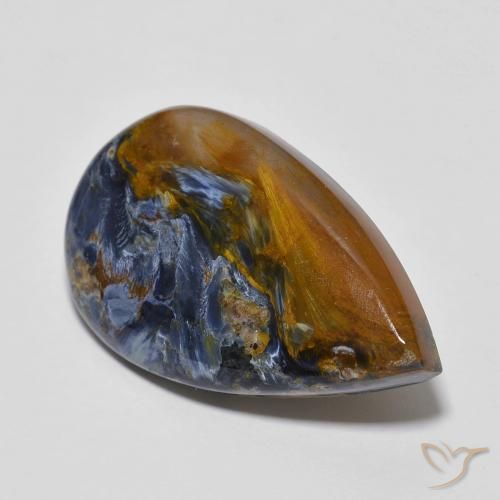 12.01ct Naturel Multicolore Pietersite, En forme de poire, Opaque