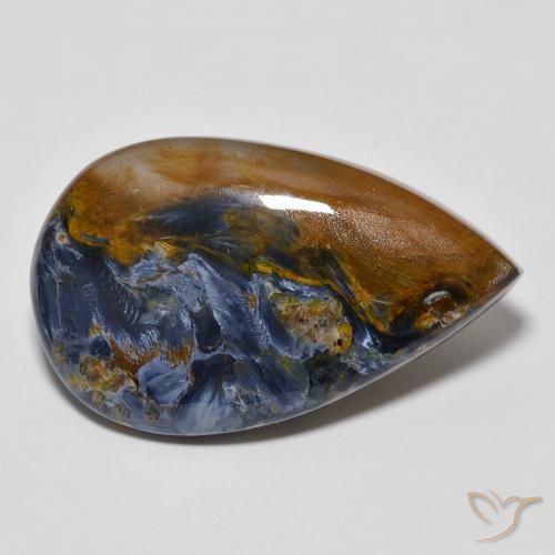 Pietersite Multicolore naturelle En forme de poire, 12.01 ct, Opaque