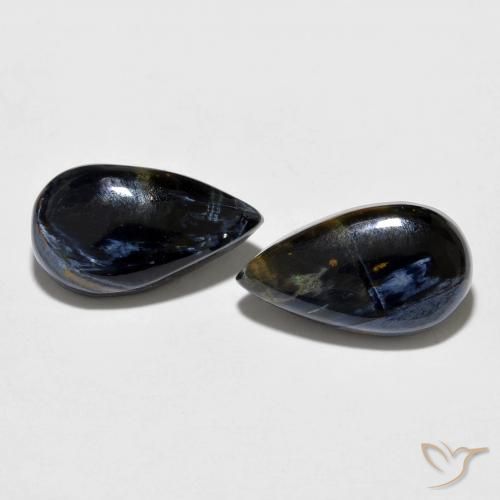 7.26ctw Naturel Multicolore Pietersite, En forme de poire, Opaque