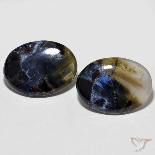37.88ctw Naturel Multicolore Pietersite, ovale, Translucide