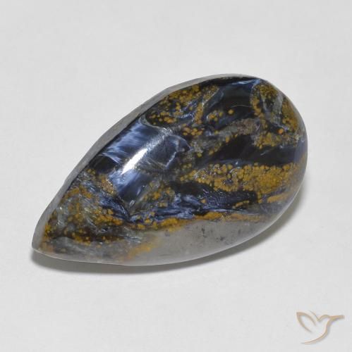 10.55ct Naturel Multicolore Pietersite, En forme de poire, Opaque