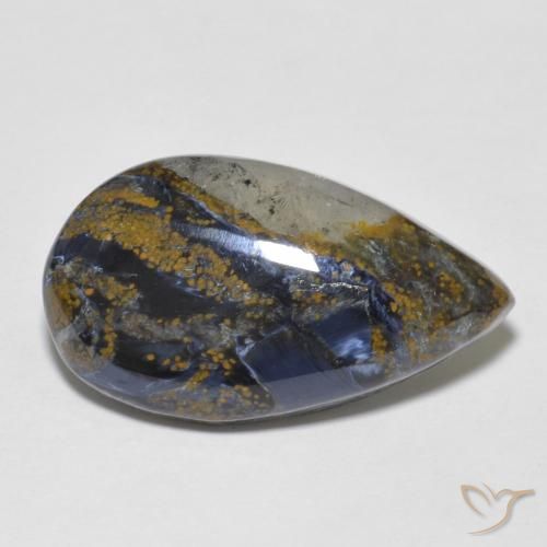 Pietersite Multicolore naturelle En forme de poire, 10.55 ct, Opaque