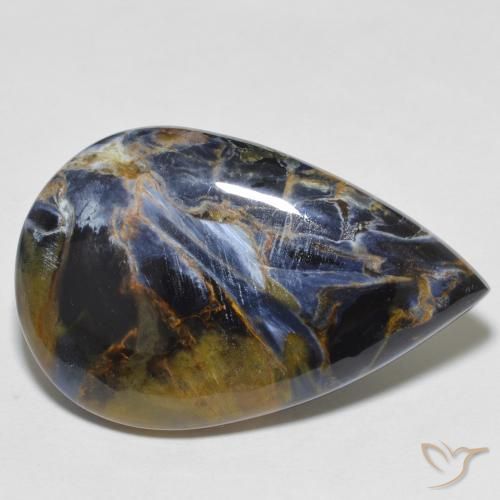 18.93ct Naturel Multicolore Pietersite, En forme de poire, Opaque