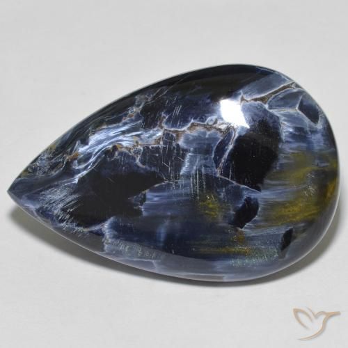 25.13ct Naturel Multicolore Pietersite, En forme de poire, Opaque