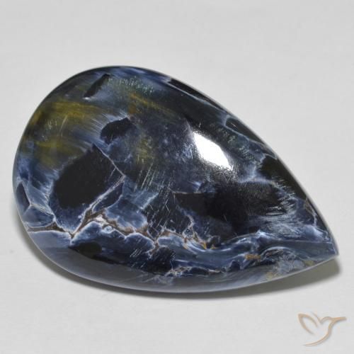 Pietersite Multicolore naturelle En forme de poire, 25.13 ct, Opaque
