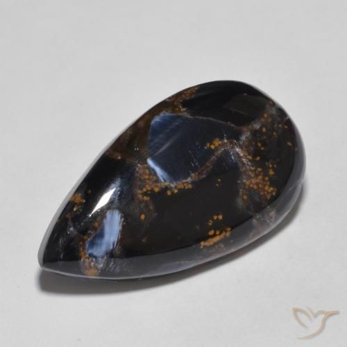 Pietersite Multicolore naturelle En forme de poire, 11.21 ct, Opaque