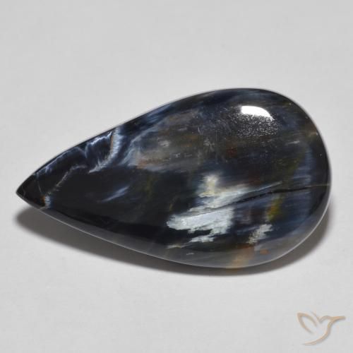 8.95ct Naturel Multicolore Pietersite, En forme de poire, Opaque