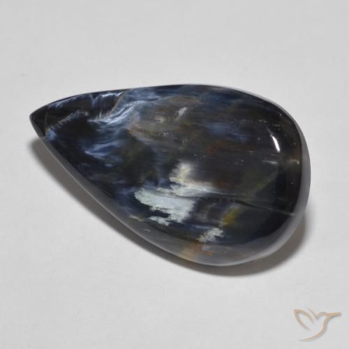 Pietersite Multicolore naturelle En forme de poire, 8.95 ct, Opaque