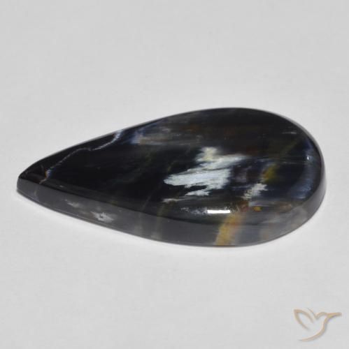 Pietersite Multicolore naturelle En forme de poire, 8.95 ct, Opaque