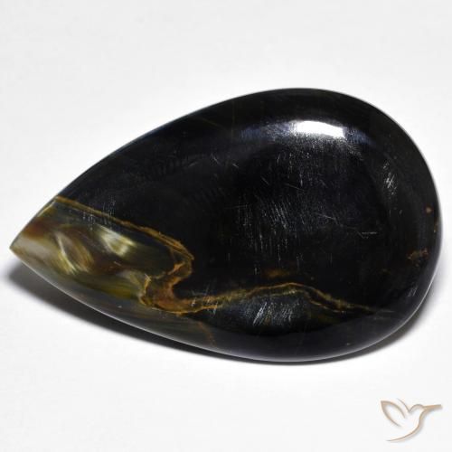 27.85ct Naturel Multicolore Pietersite, En forme de poire, Opaque