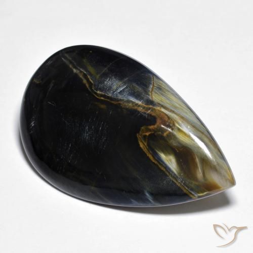 Pietersite Multicolore naturelle En forme de poire, 27.85 ct, Opaque