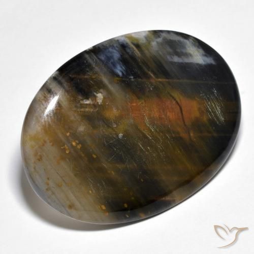 Pietersite Multicolore naturelle ovale, 34.77 ct, Translucide