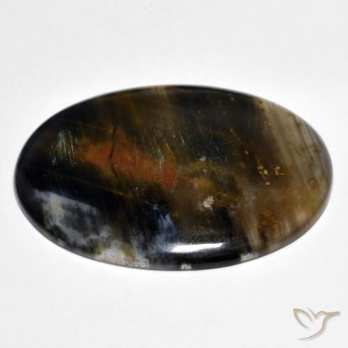 Pietersite Multicolore naturelle ovale, 34.77 ct, Translucide