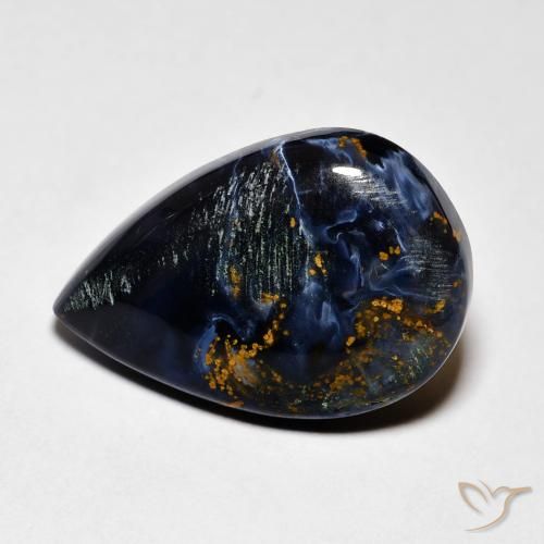 6.58ct Naturel Multicolore Pietersite, En forme de poire, Opaque
