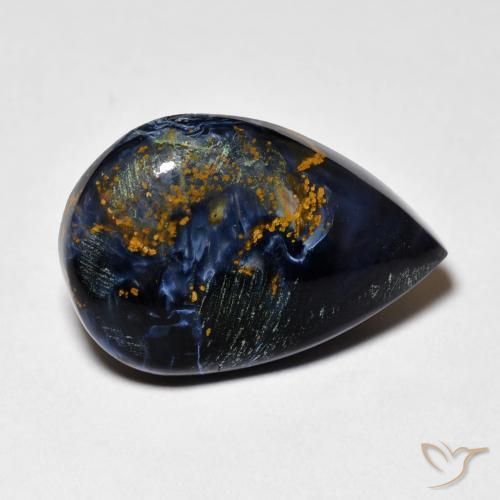 Pietersite Multicolore naturelle En forme de poire, 6.58 ct, Opaque