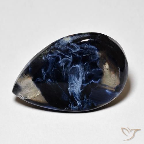 8.44ct Naturel Multicolore Pietersite, En forme de poire, Transparent
