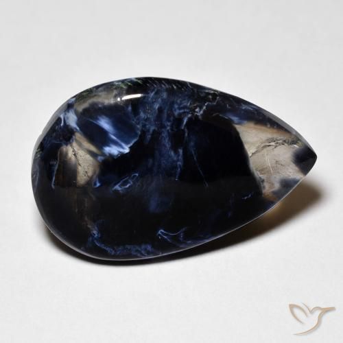 Pietersite Multicolore naturelle En forme de poire, 8.44 ct, Transparent