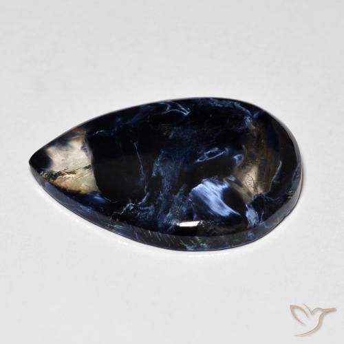 Pietersite Multicolore naturelle En forme de poire, 8.44 ct, Transparent