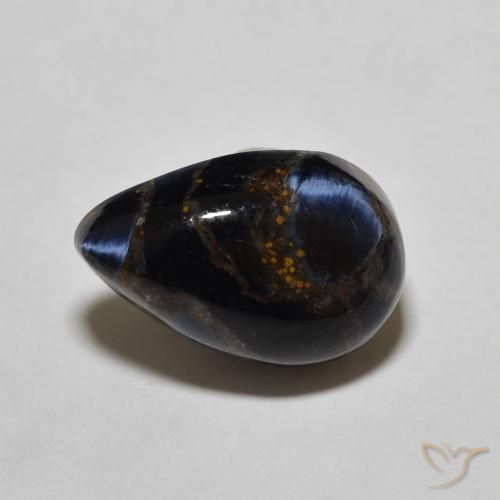 4.26ct Naturel Multicolore Pietersite, En forme de poire, Opaque