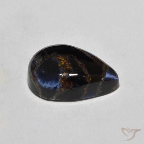 Pietersite Multicolore naturelle En forme de poire, 4.26 ct, Opaque