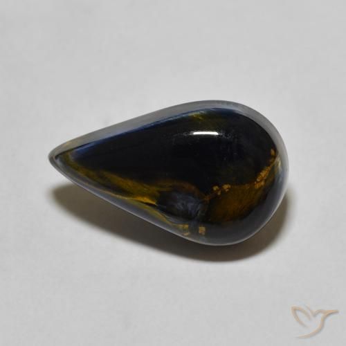 3.92ct Naturel Multicolore Pietersite, En forme de poire, Opaque
