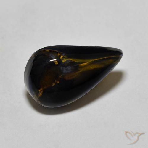 Pietersite Multicolore naturelle En forme de poire, 3.92 ct, Opaque