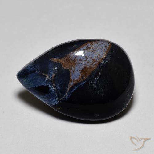 7.73ct Naturel Multicolore Pietersite, En forme de poire, Opaque