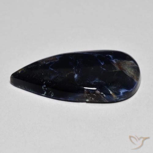 Pietersite Multicolore naturelle En forme de poire, 8.60 ct, Opaque