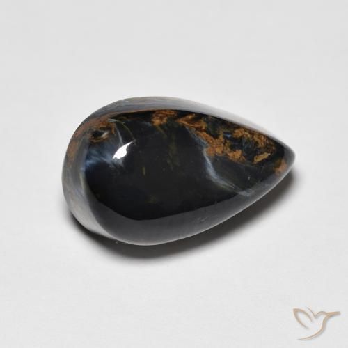 4.14ct Naturel Multicolore Pietersite, En forme de poire, Opaque