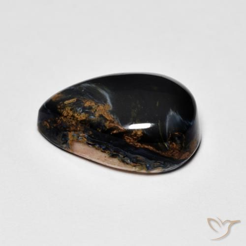 Pietersite Multicolore naturelle En forme de poire, 4.14 ct, Opaque