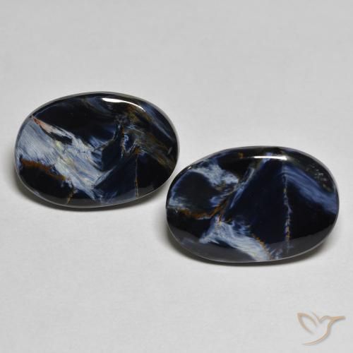 10.22ctw Naturel Multicolore Pietersite, ovale, Opaque