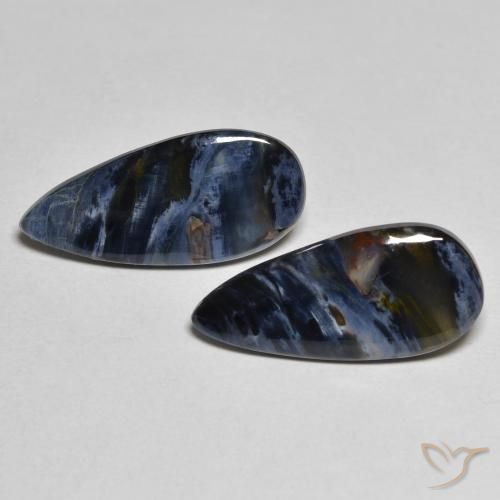 4.74ctw Naturel Multicolore Pietersite, En forme de poire, Opaque