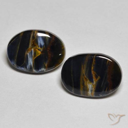 5.37ctw Naturel Multicolore Pietersite, ovale, Opaque
