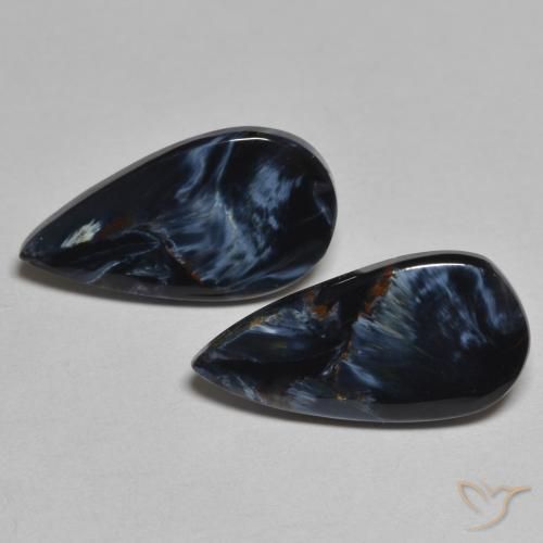 5.89ctw Naturel Multicolore Pietersite, En forme de poire, Opaque