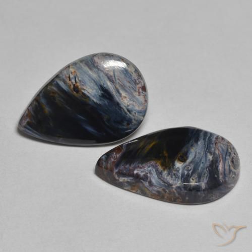 Shop natural 5.95ct Multicolore Pietersite gems, En forme de poire, from Namibie at GemSelect. In stock, global shipping!