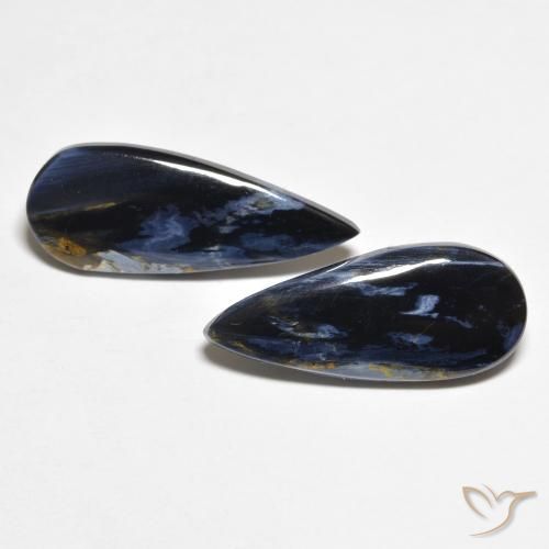 5.47ctw Naturel Multicolore Pietersite, En forme de poire, Opaque