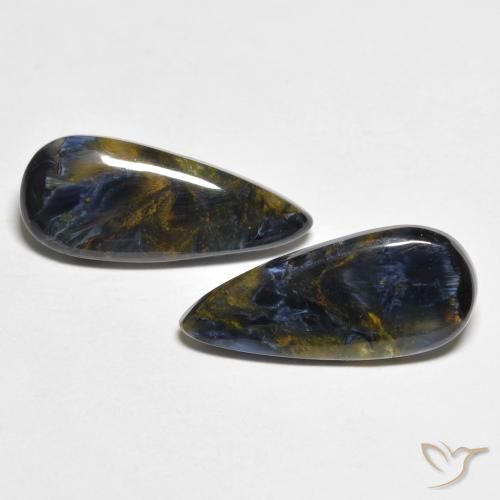4.33ctw Naturel Multicolore Pietersite, En forme de poire, Opaque
