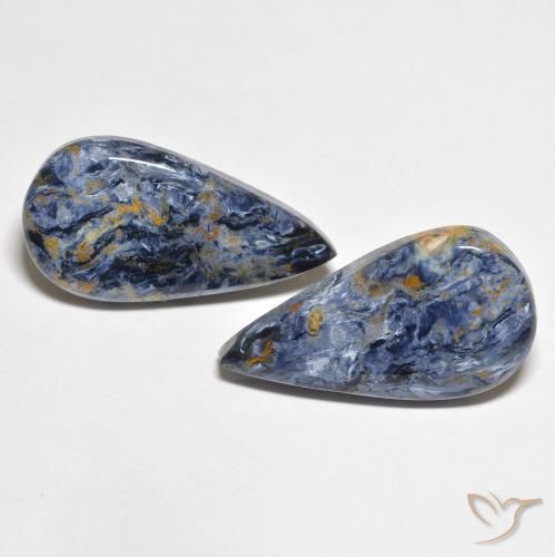10.36ctw Naturel Multicolore Pietersite, En forme de poire, Opaque