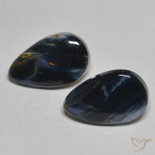 2.70ctw Naturel Multicolore Pietersite, En forme de poire, Opaque