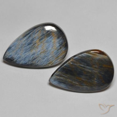8.20ctw Naturel Multicolore Pietersite, En forme de poire, Opaque