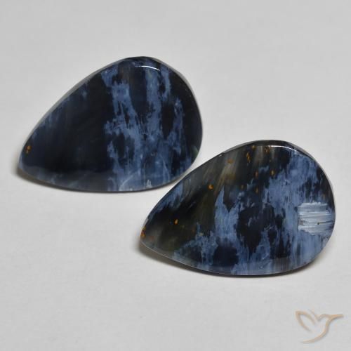 7.34ctw Naturel Multicolore Pietersite, En forme de poire, Opaque