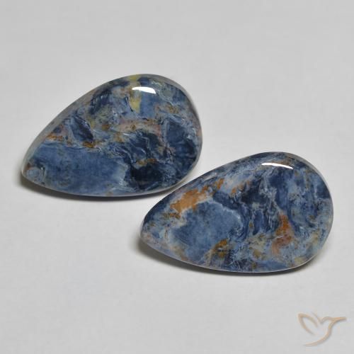 7.67ctw Naturel Multicolore Pietersite, En forme de poire, Opaque