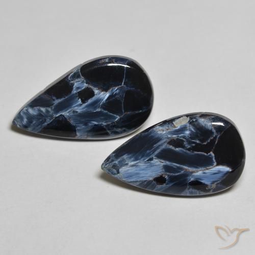 9.55ctw Naturel Multicolore Pietersite, En forme de poire, Opaque