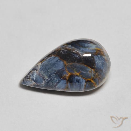 3.22ct Naturel Multicolore Pietersite, En forme de poire, Opaque